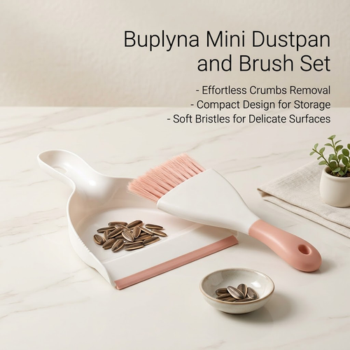 Buplyna Mini Dustpan and Brush Set: Versatile Cleaning Tool for Keyboards, Desktop, Pet Areas, and Home Essentials