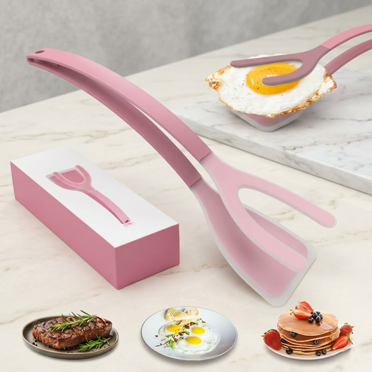 Buplyna 2-in-1 Silicone Egg Flip Spatula & Tong: The Ultimate Non-Stick Kitchen Essential
