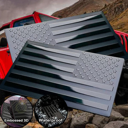 Barehands® 3D American Flag Emblem Decal - Aluminum Alloy Material (Not Plastic)