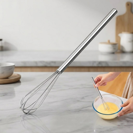 Buplyna Premium 10" Mini Wire Whisk - Professional 304 Stainless Steel Egg Beater for Baking, Cooking & Mixing Ingredients